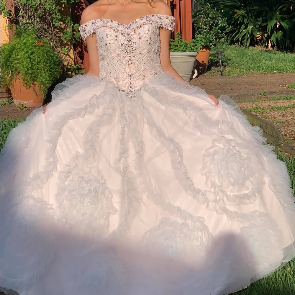 Gorgeous one-of-kind blush pink prom dress